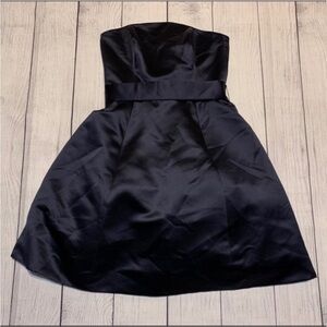 Catherine Regehr navy blue strapless mini dress